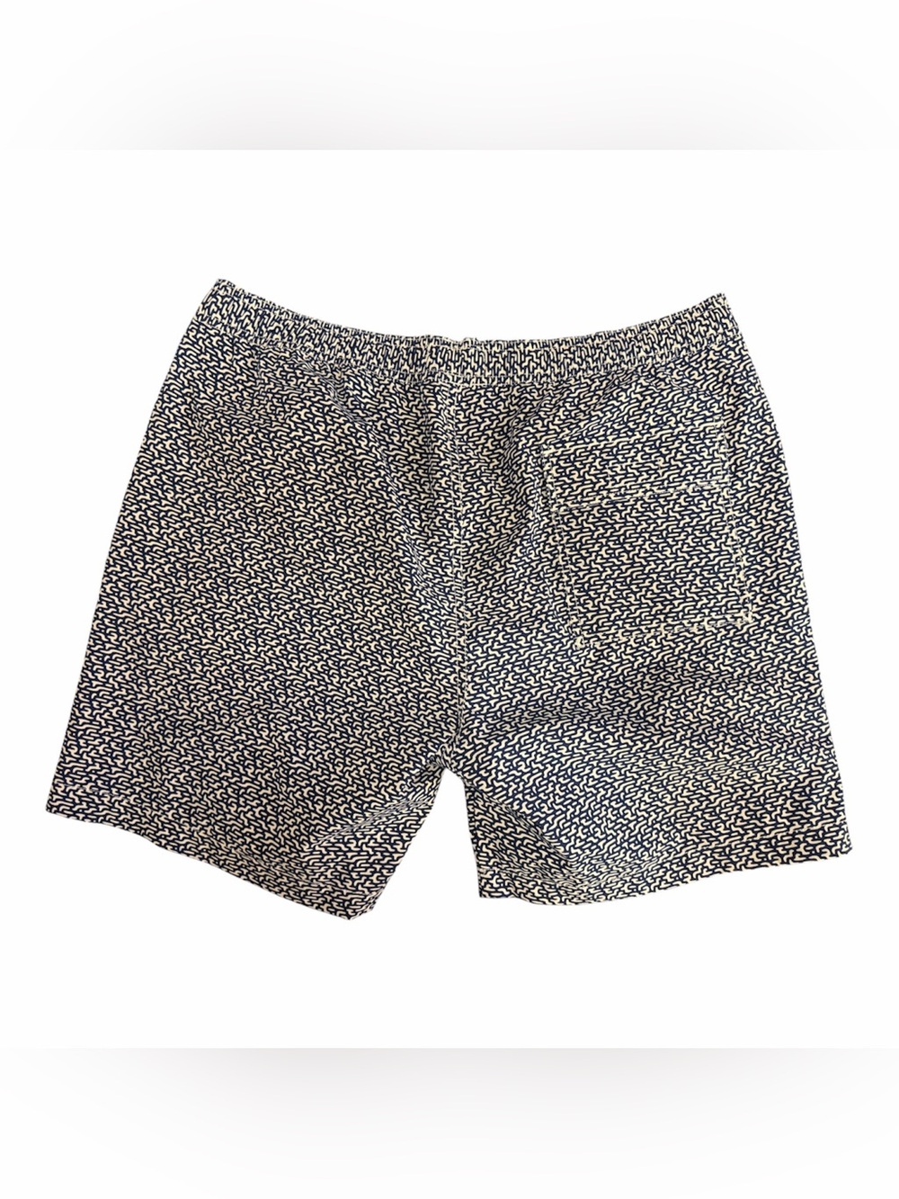 Psycho Bunny Navy & White Micro Print Swim Trunks with Drawcord size L - Picture 2 of 5